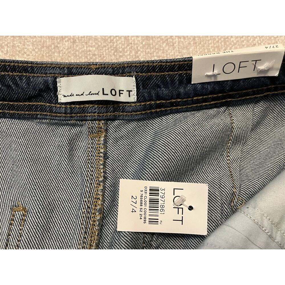 Loft Jeans The Barrel High Rise Women’s Size 27 / 4 Denim New - Picture 7 of 16